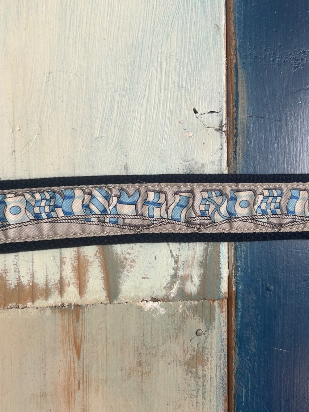 Vineyard Vines Men's Size 30 Nautical Signal Flag Belt Leather Trim Made in USA